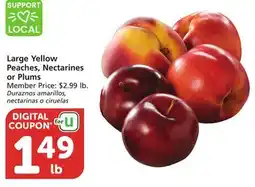Albertsons Large Yellow Peaches, Nectarines or Plums offer