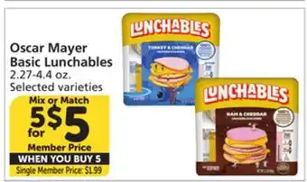 Albertsons Oscar Mayer Basic Lunchables offer