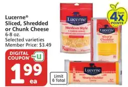 Albertsons Lucerne Sliced, Shredded or Chunk Cheese offer