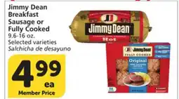Albertsons Jimmy Dean Breakfast Sausage or Fully Cooked offer