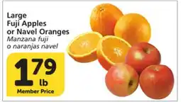Albertsons Large Fuji Apples or Navel Oranges offer