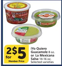 Albertsons iYo Quiero Guacamole 8 oz. or La Mexicana Salsa 14-16 oz offer