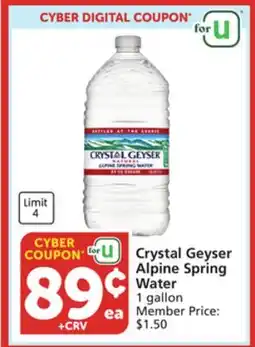 Albertsons Crystal Geyser Alpine Spring Water offer