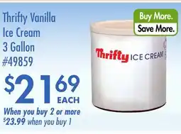 Smart & Final Thrifty Vanilla Ice Cream offer