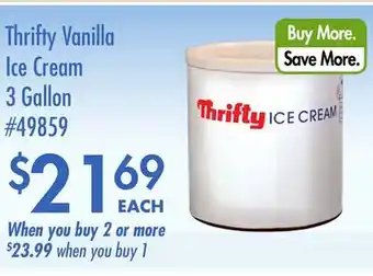 Smart & Final Thrifty Vanilla Ice Cream offer