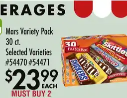 Smart & Final Mars Variety Pack offer