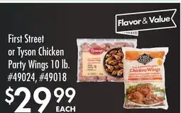 Smart & Final First Street or Tyson Chicken Party Wings offer