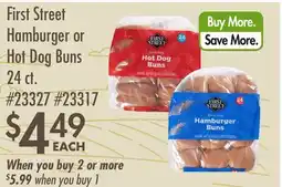 Smart & Final First Street Hamburger or Hot Dog Buns offer