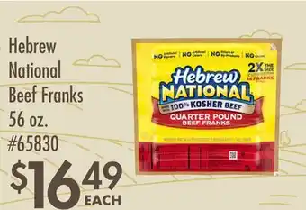 Smart & Final Hebrew National Beef Franks offer