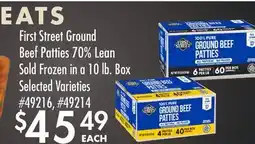 Smart & Final First Street Ground Beef Patties 70% Lean offer