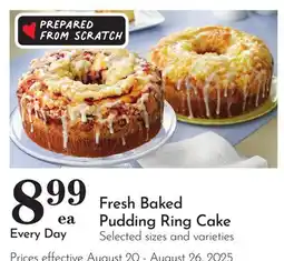 Pavilions Fresh Baked Pudding Ring Cake offer