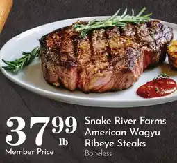 Pavilions Snake River Farms American Wagyu Ribeye Steaks offer