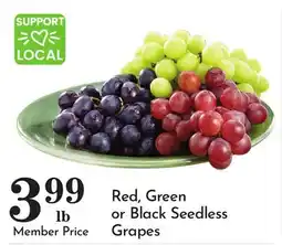 Pavilions Red, Green or Black Seedless Grapes offer