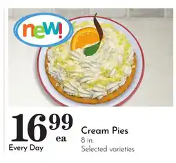 Pavilions Cream Pies offer