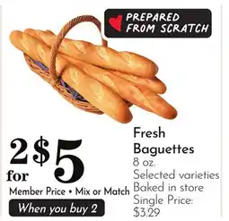 Pavilions Fresh Baguettes offer