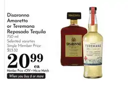 Pavilions Disaronno Amaretto or Teremana Reposado Tequila offer