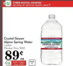 Pavilions Crystal Geyser Alpine Spring Water offer