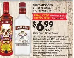 Ralphs Smirnoff Vodka offer
