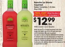 Ralphs Rancho La Gloria Cocktail offer