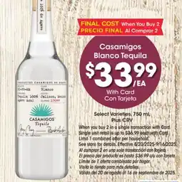 Ralphs Casamigos Blanco Tequila offer
