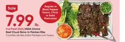 Stater Bros USDA Choice Beef Chuck Bone-In Flanken Ribs offer