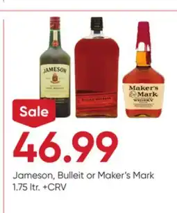 Stater Bros Jameson, Bulleit or Maker's Mark offer