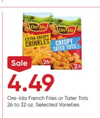 Stater Bros Ore-Ida French Fries or Tater Tots offer