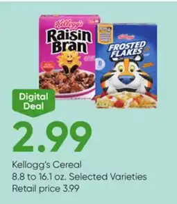 Stater Bros Kellogg's Cereal offer
