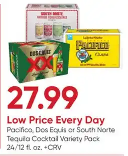 Stater Bros Pacifico, Dos Equis or South Norte Tequila Cocktail Variety Pack offer
