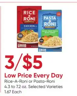 Stater Bros Rice-A-Roni or Pasta-Roni offer