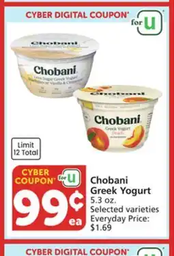Vons Chobani Greek Yogurt offer