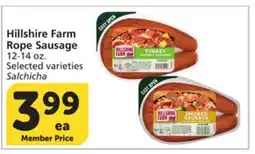Vons Hillshire Farm Rope Sausage offer