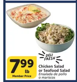 Vons Chicken Salad or Seafood Salad offer