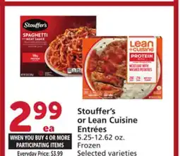 Vons Stouffer's or Lean Cuisine Entrées offer