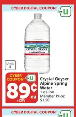 Vons Crystal Geyser Alpine Spring Water offer