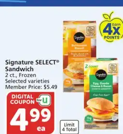 Vons Signature SELECT Sandwich offer