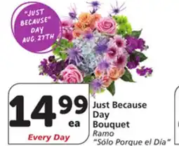 Vons Just Because Day Bouquet offer