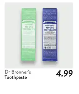Fresh Thyme Dr Bronner's Toothpaste offer
