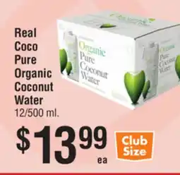 Smart & Final Real Coco Pure Organic Coconut Water offer