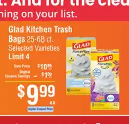 Smart & Final Glad Kitchen Trash Bags offer