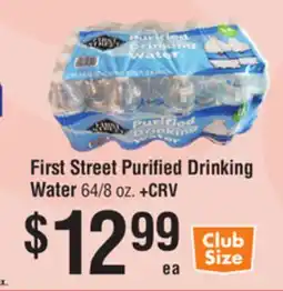 Smart & Final First Street Purified Drinking Water offer