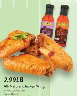 Fresh Thyme All-Natural Chicken Wings offer