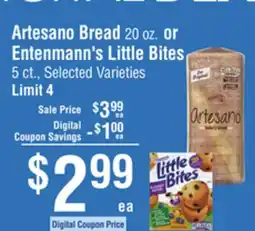 Smart & Final Artesano Bread or Entenmann's Little Bites offer