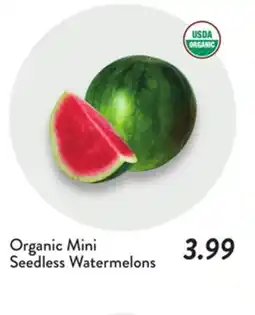 Fresh Thyme Organic Mini Seedless Watermelons offer
