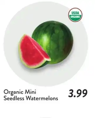 Fresh Thyme Organic Mini Seedless Watermelons offer