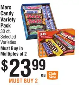 Smart & Final Mars Candy Variety Pack offer