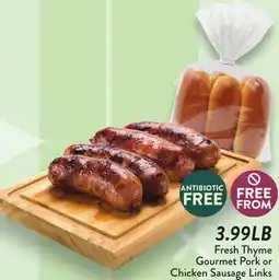 Fresh Thyme Fresh Thyme Gourmet Pork or Chicken Sausage Links offer