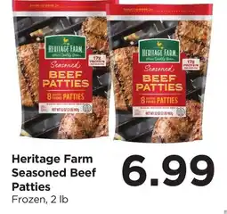 Food 4 Less Heritage Farm Seasoned Beef Patties offer
