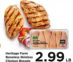 Food 4 Less Heritage Farm Boneless Skinless Chicken Breasts offer