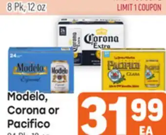 Tony’s Fresh Market Modela, Corona or Pacifico offer
